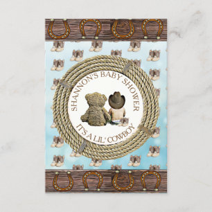 Lil' Cowboy boy Country and Western Baby Shower Invitation