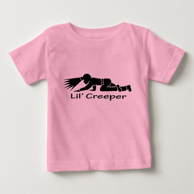 Lil Creeper crawling coal miner baby oneies (Front)