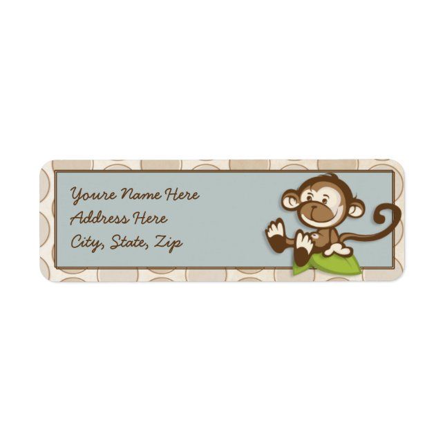 Lil Cute Monkey Address Labels (Front)