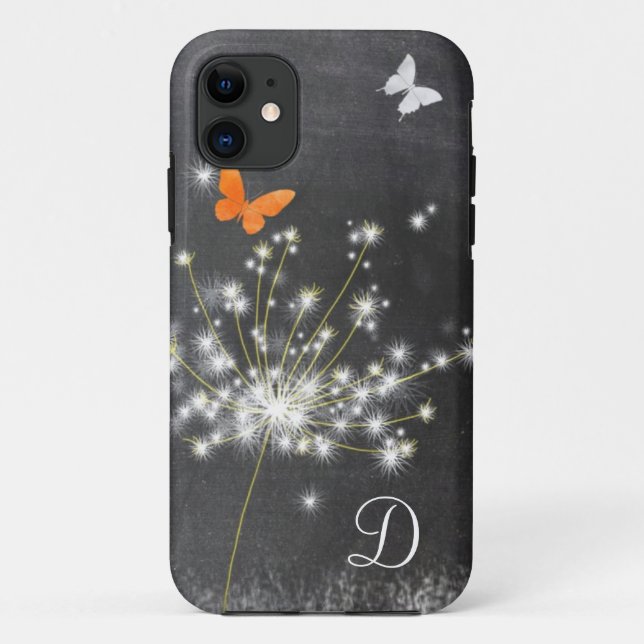Lil Dandelion + Chalkboard Monogram iPhone 5/5S Case-Mate iPhone Case (Back)