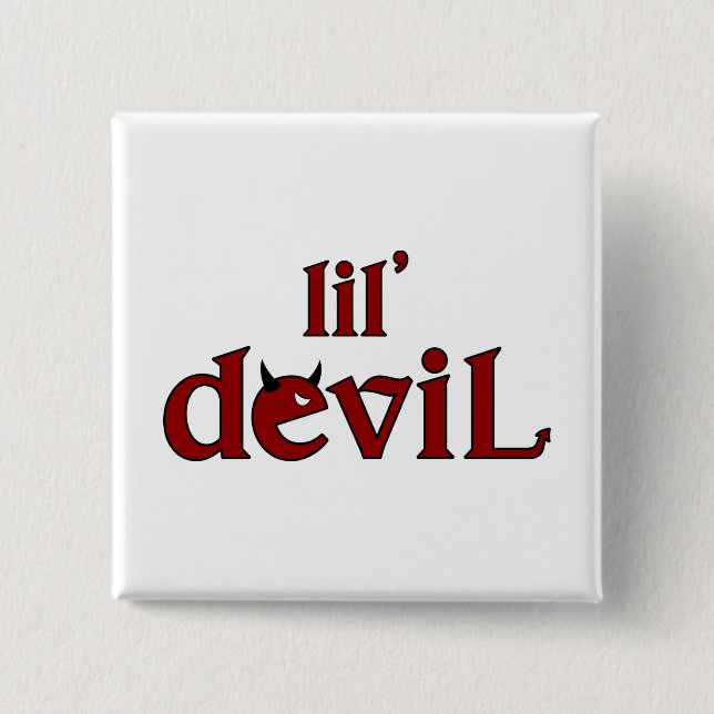 lil' devil 2 15 cm square badge (Front)