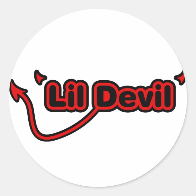 Lil Devil Classic Round Sticker (Front)