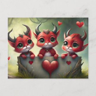 Lil Devil's Valentines Postcard