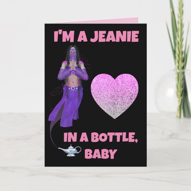 LIL' DIRTY GENIE IN A BOTTLE CARD FOR HUSBAND HIM (Front)
