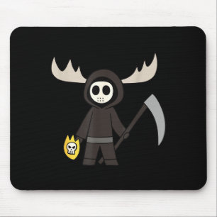 Lil Doom Moose - Funny Reaper Cartoon  Mouse Mat