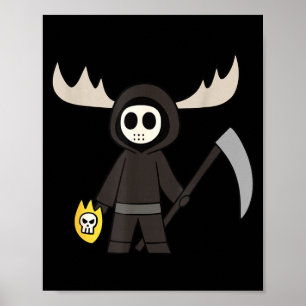 Lil Doom Moose - Funny Reaper Cartoon Poster