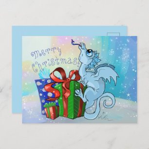 lil' Dragon Snowflake Holiday Postcard