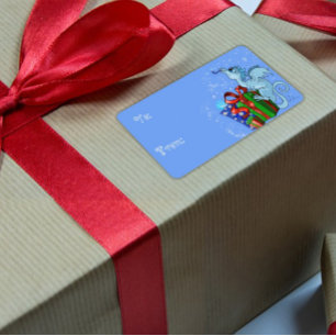 lil' Dragon Snowflake To and From Gift Label