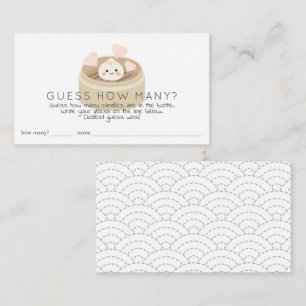 Lil Dumpling Baby Shower Guess How Many Candy Enclosure Card