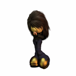 Lil Emo Girl Sculpture Standing Photo Sculpture