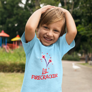 Lil' Firecracker 4th Of July Cute Patriotic Baby T-Shirt