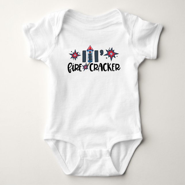Lil' firecracker baby bodysuit (Front)