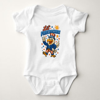 Lil’ Firecracker Freedom Classical Eagle Baby Bodysuit