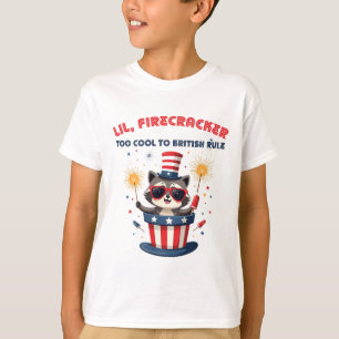 Lil' Firecracker Racoon 4th of July T-Shirt