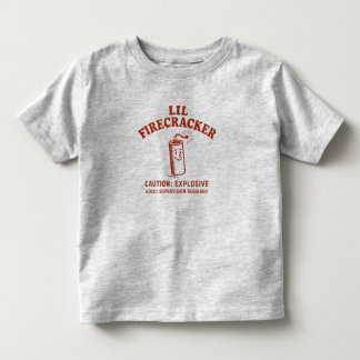 Lil Firecracker | Vintage Cartoon 4th of July Kids Toddler T-Shirt