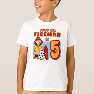 Lil Fireman 5th Birthday T-Shirt