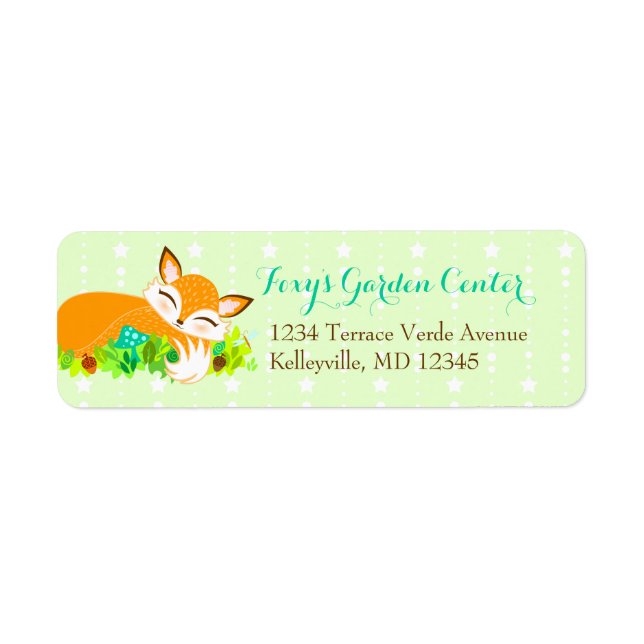 Lil Foxie Cub - Custom Return Address Labels (Front)