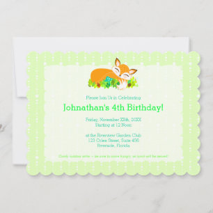 Lil Foxie Cub - Cute Baby Fox Custom Invitations