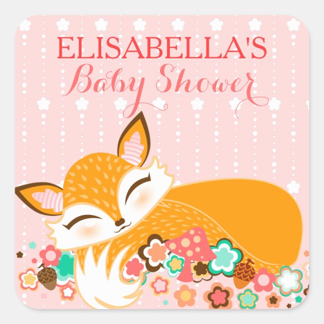Lil Foxie Cub - Cute Baby Girl Fox Custom Stickers (Front)