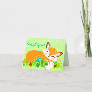 Lil Foxie Cub - Cute Custom Thank You Card