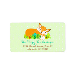 Lil Foxie Cub - Cute Fox Custom Address Labels