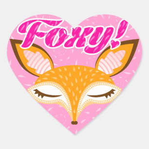 Lil Foxie - Cute "Foxy!" Heart Stickers