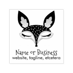 Lil Foxie Personalised Text Self Inking Stamp