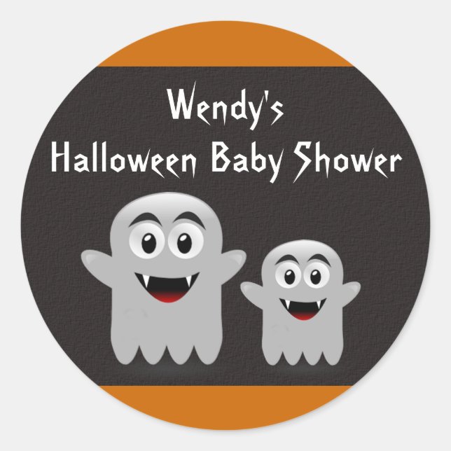 Lil Ghost Baby Shower Stickers (Front)