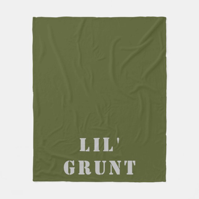 Lil' Grunt Military Fleece Blanket (Front)