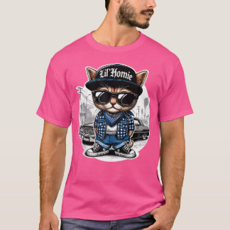 Lil Homie Cute Lowrider Chicano Art West Coast Hip T-Shirt