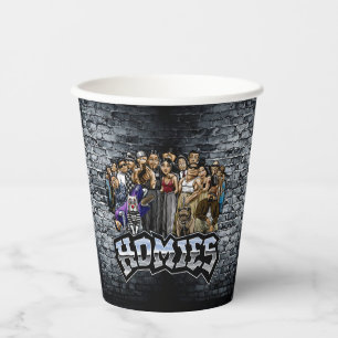 Lil Homies Party Paper Cups, 90s Old School Party  Paper Cups