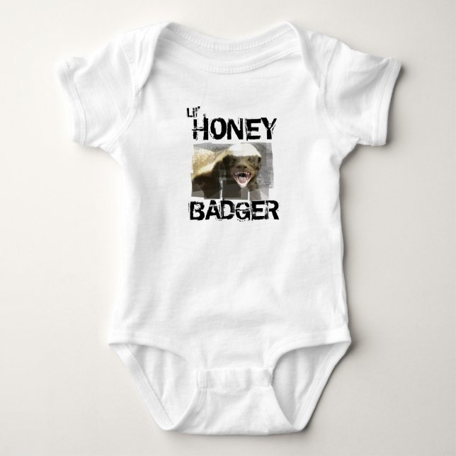 Lil' HONEY BADGER Baby Bodysuit (Front)