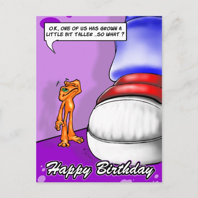 Lil Illow Orange - Happy Birthday Postcard (Front)