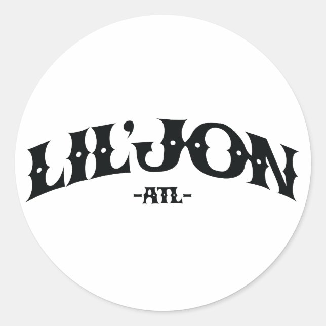 Lil Jon "ATL" Classic Round Sticker (Front)