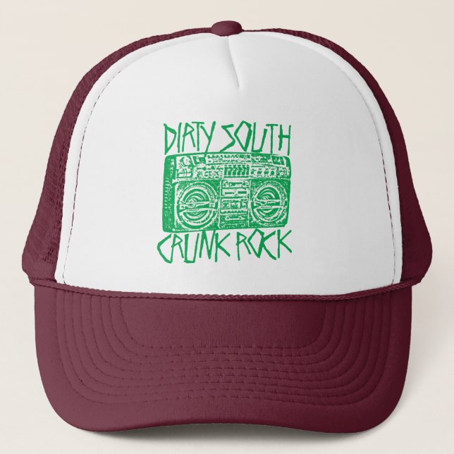 Lil Jon "Dirty South Boombox Green" Trucker Hat (Front)