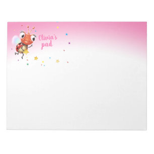 Lil Ladybug pink custom notepad