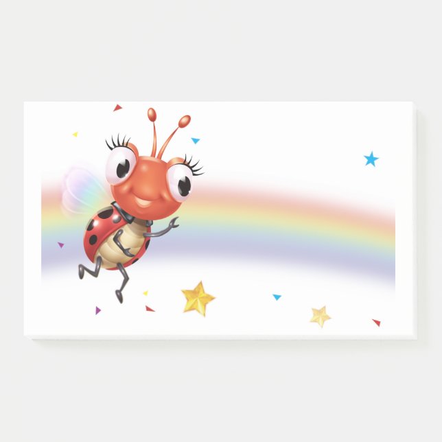 Lil Ladybug Rainbow wide note block (Front)