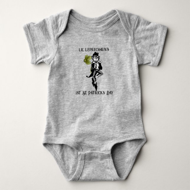 LIL' Leprechaun's 1st St. Patrick's Day Baby Bodysuit (Front)