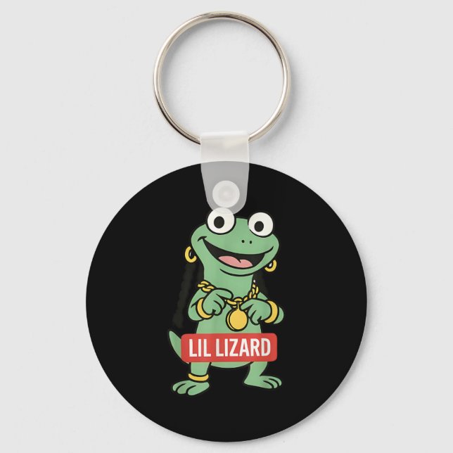 Lil Lizard Funny Lizard Trending Meme  Key Ring (Front)