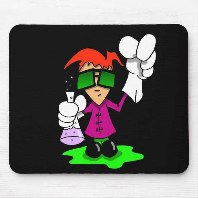 Lil Mad Scientist dark Mouse Mat (Front)