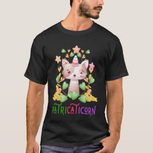 Lil Miss Irish Caticorn Green St Patricks Day Unic T-Shirt