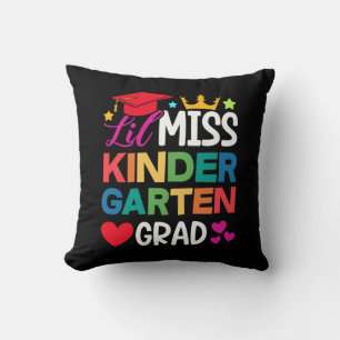 Lil Miss Kindergarten Grad Prek Graduation Cushion