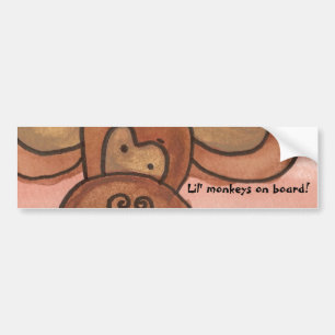 Lil' monkeys on board! bumper sticker
