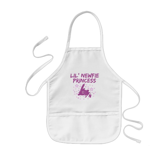 Lil Newfie Princess Newfoundland Kids Apron (Front)
