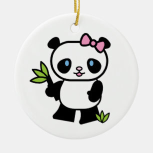 Lil Panda Girl Ceramic Tree Decoration
