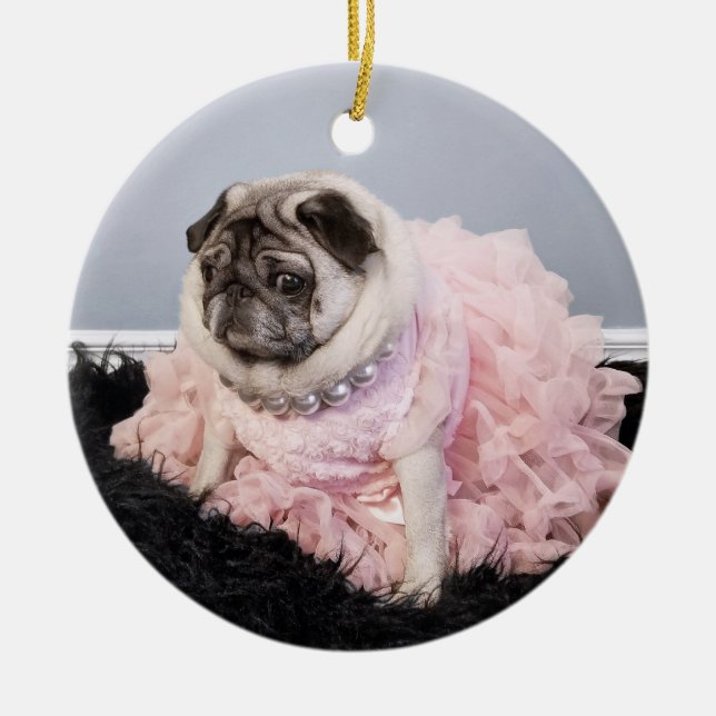 Lil Pickles Da Pug Fancy Ornament (Front)