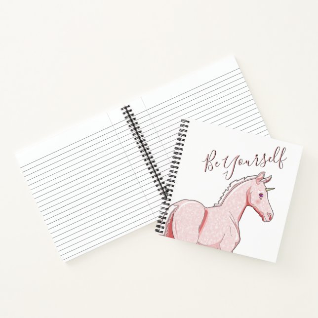 Lil Pink Palomino Unicorn (Be Yourself) Notebook (Inside)
