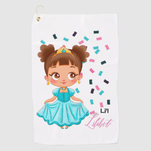 Li'L Princess LILIBET Turquoise Pretty Girly Gift Golf Towel