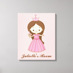 Li'l Princess Personalised Girls Room Canvas