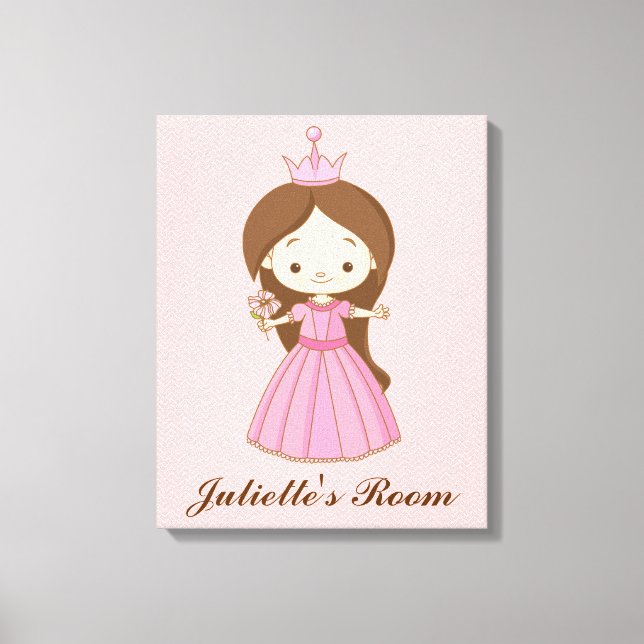 Li'l Princess Personalised Girls Room Canvas (Front)